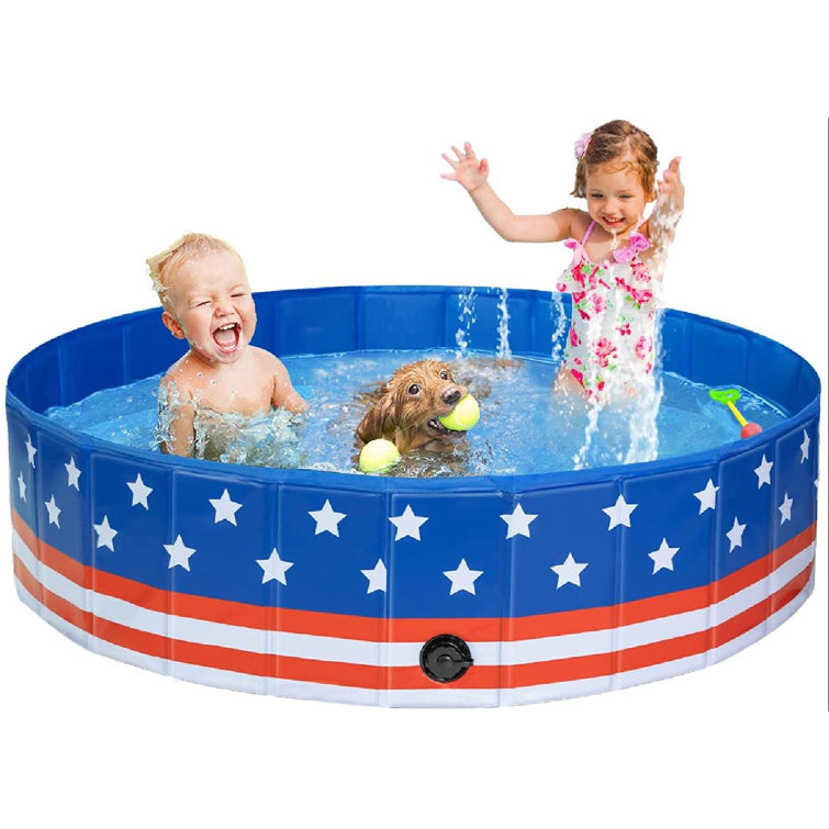 haogoujiaju Dog Pool PVC Hard Plastic Pet Swimming Pools Foldable